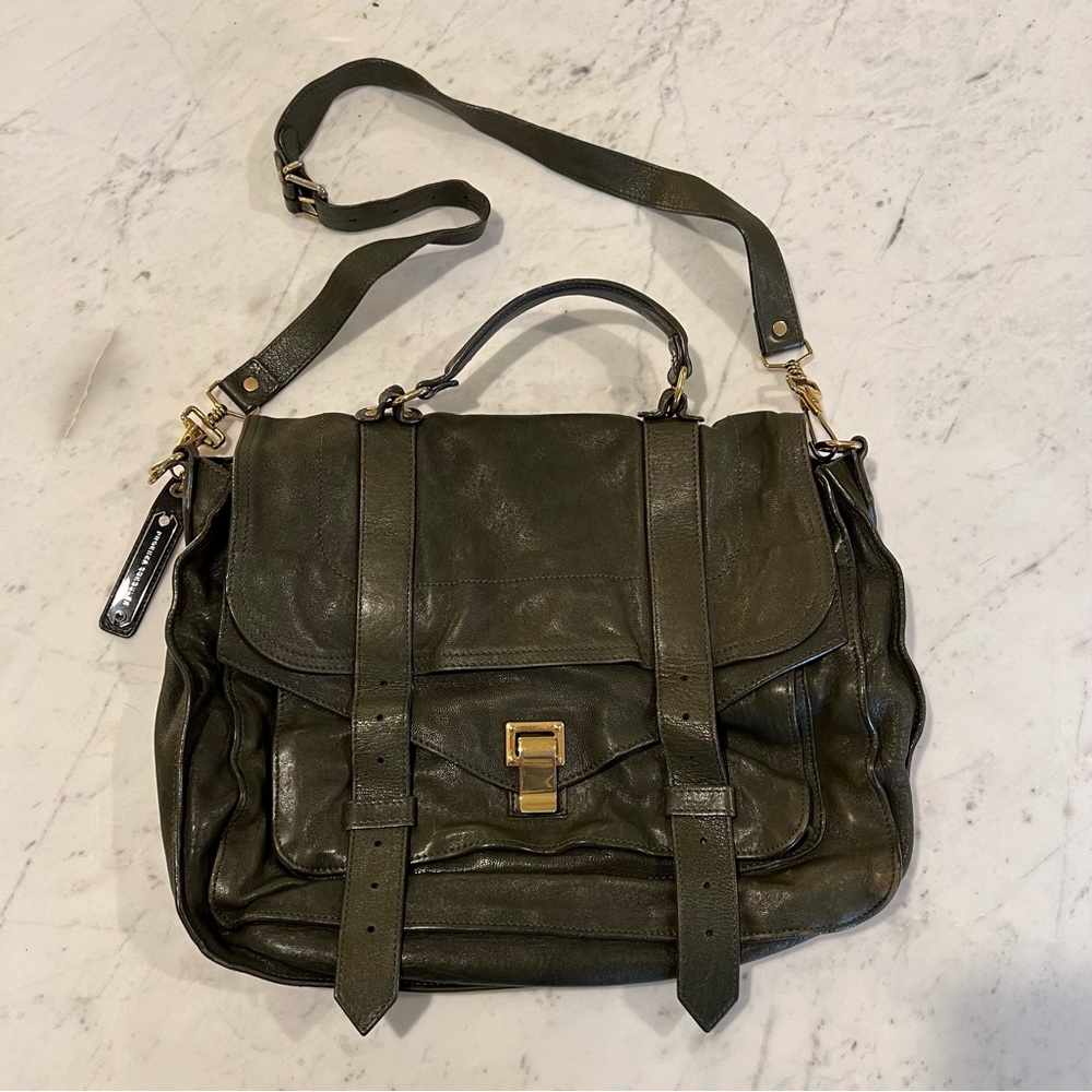 Proenza Schouler Military Green Large PS1 Bag